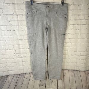 Athleta Pants‎ Womens 12 Gray Rockwell Jogger leggings Zippered Pockets Accents